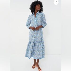 PINK CITY PRINTS Sky Meadow Margot Maxi CottonCore Dress (NO BELT) Sz XS